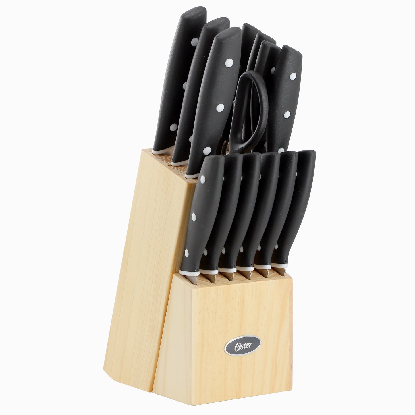 Oster Collister 15 Piece Stainless Steel Cutlery Set in Black with Soft Grip Handles LuxuryLifeWay Online Store