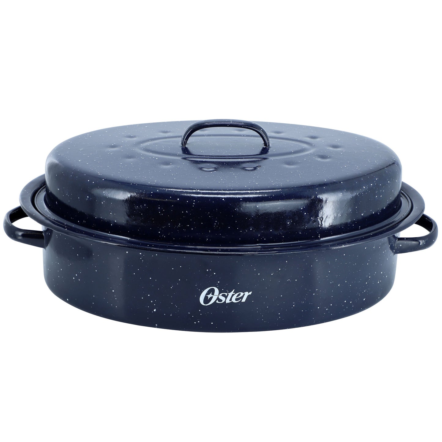 Oster Castillo 16.5 x 13 Inch Enamel on Steel Roaster Pan with Lid in Navy Blue LuxuryLifeWay Online Store