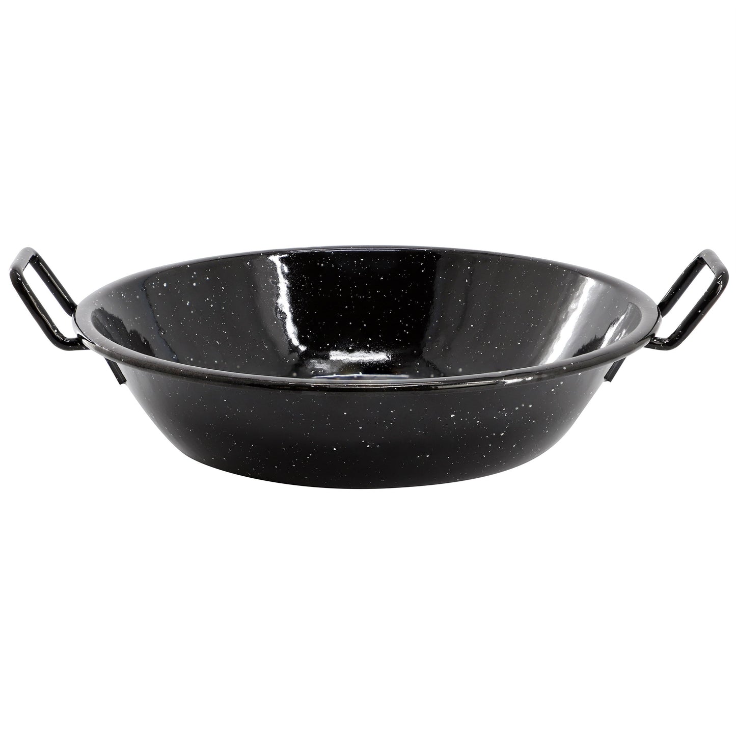 Oster Castillo 9.5 Inch Enameled Steel Paella Pan in Speckled Black LuxuryLifeWay Online Store