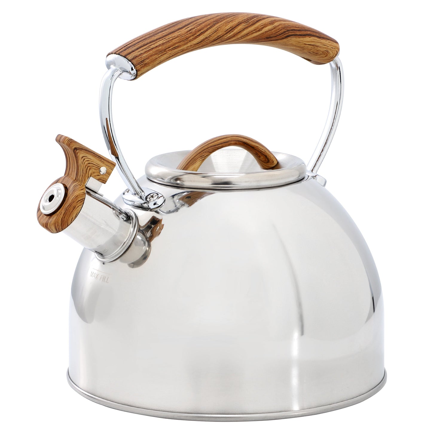 Mr. Coffee Fremont 2 Quart Mirror Polish Stainless Steel Whistling Tea Kettle LuxuryLifeWay Online Store