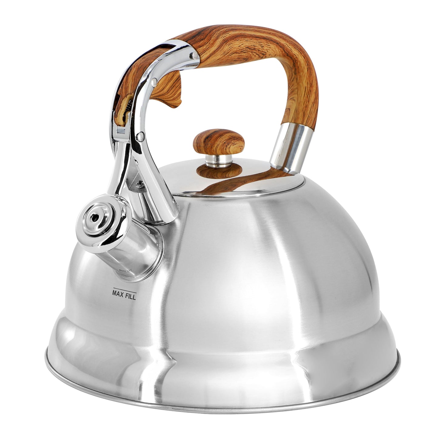 Mr. Coffee Woodmont 2 Quart Stainless Steel Stovetop Whistling Tea Kettle in Silver LuxuryLifeWay Online Store