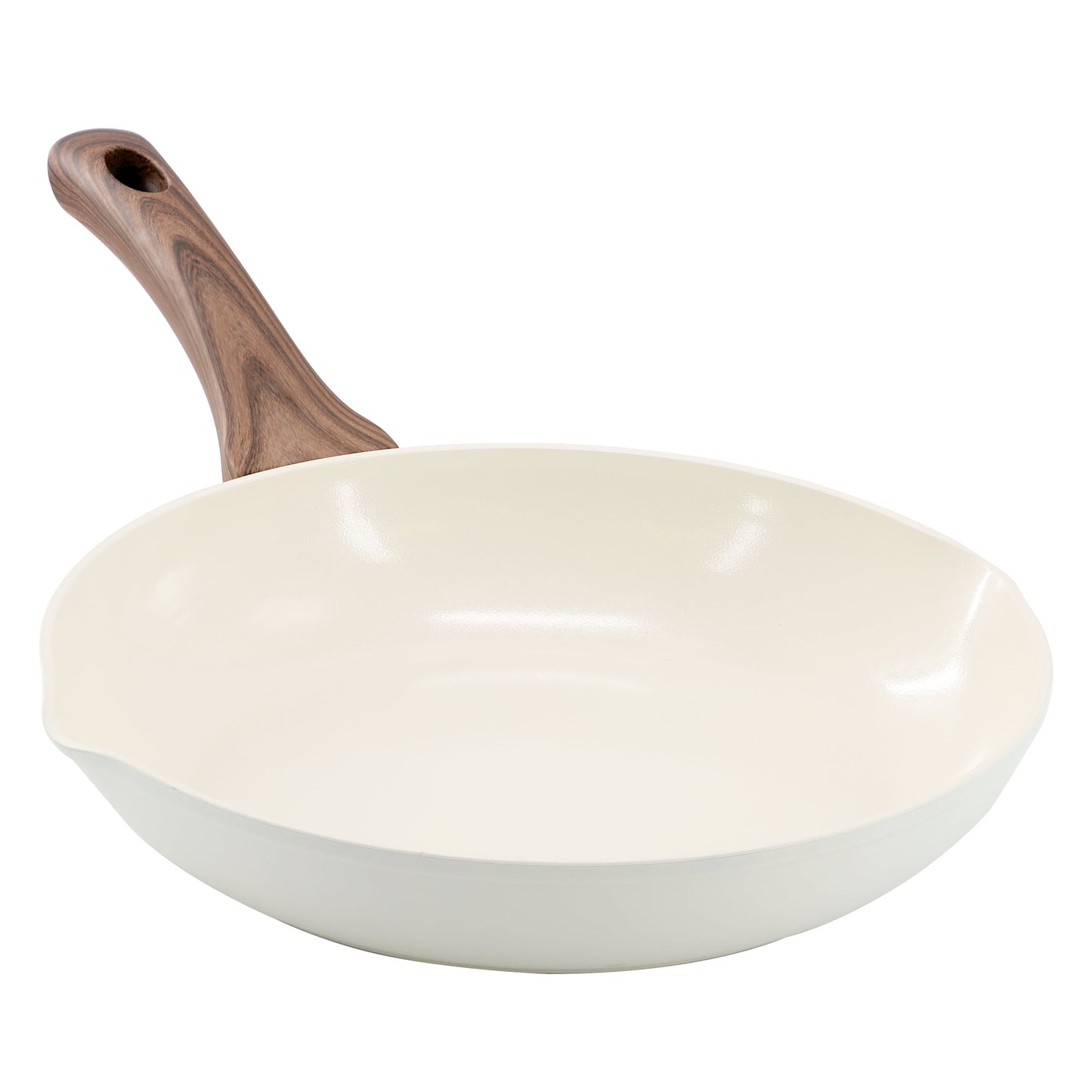 Oster Amberg Choice 9.5 Inch Ceramic Nonstick Forged Aluminum Frying Pan in Off-White LuxuryLifeWay Online Store