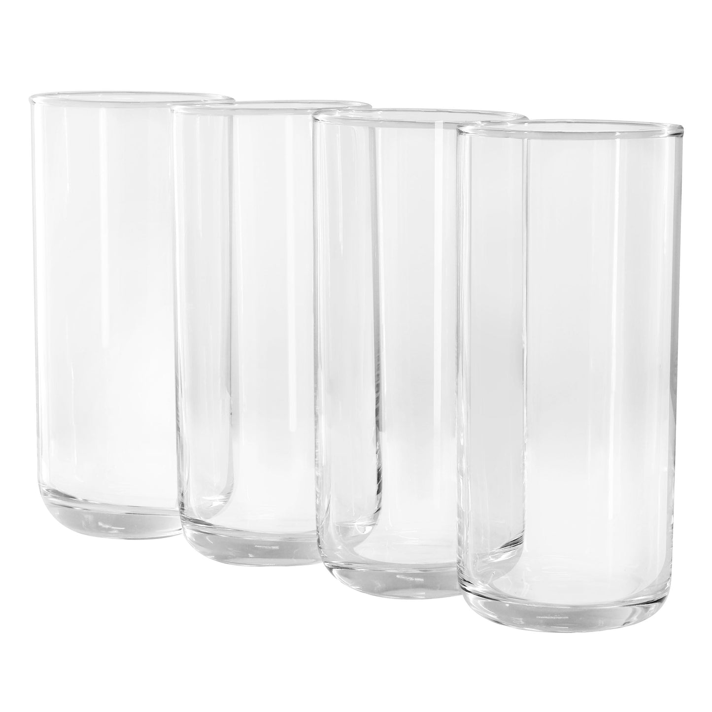 Gibson Home Emory 4 Piece 17 Ounce Clear Glass Tumbler Set LuxuryLifeWay Online Store