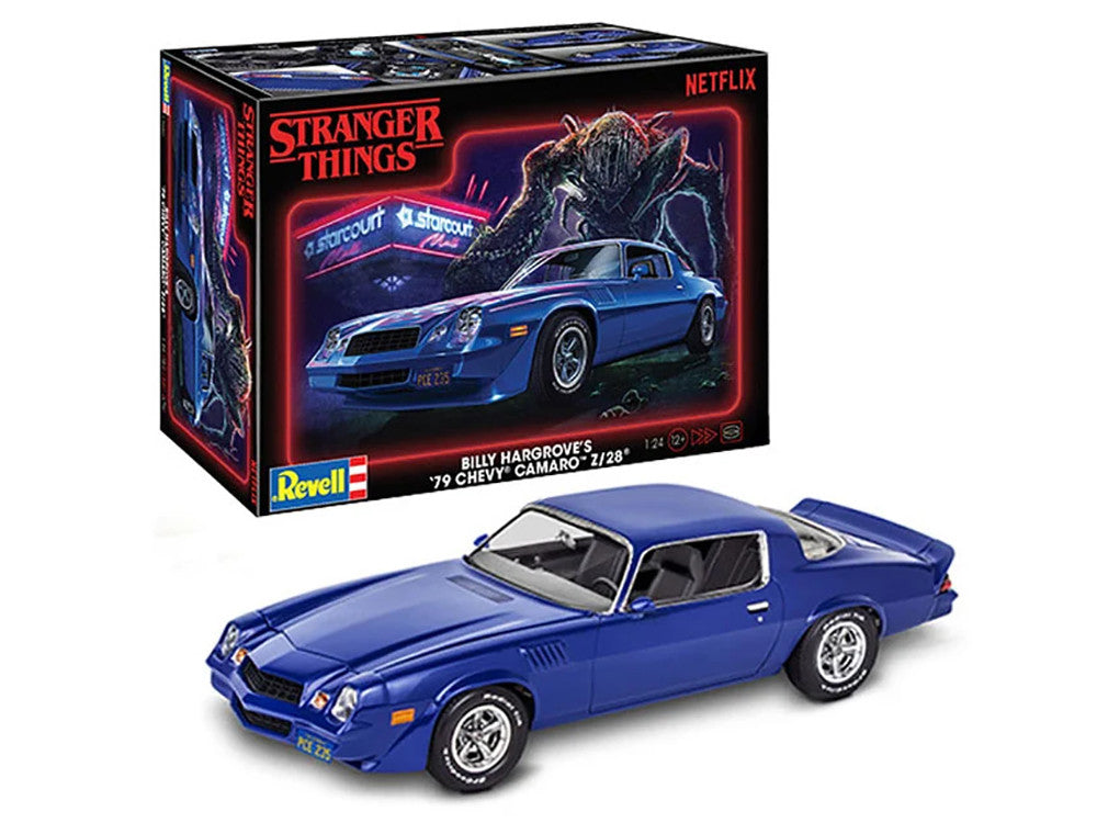 Level 4 Model Kit Billy Hargrove’s 1979 Chevrolet Camaro Z/28 "Stranger Things" (2016-Current) TV Series 1/24 Scale Model by Revell LuxuryLifeWay Online Store