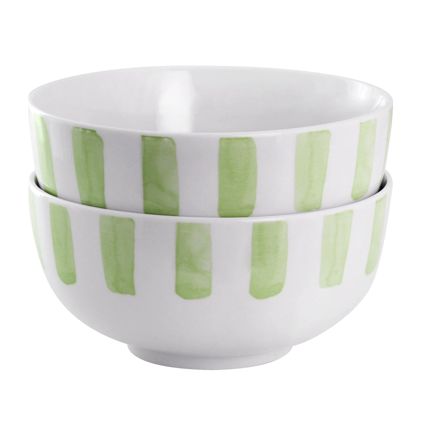 Gibson Home Pacific Waves 2 Piece Fine Ceramic Cereal Bowl Set in Green LuxuryLifeWay Online Store