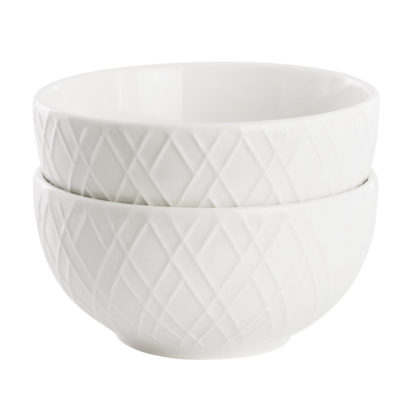 Gibson Home Great Essentials 2 Piece Fine Ceramic 4.5in Fruit Bowl Set in White LuxuryLifeWay Online Store