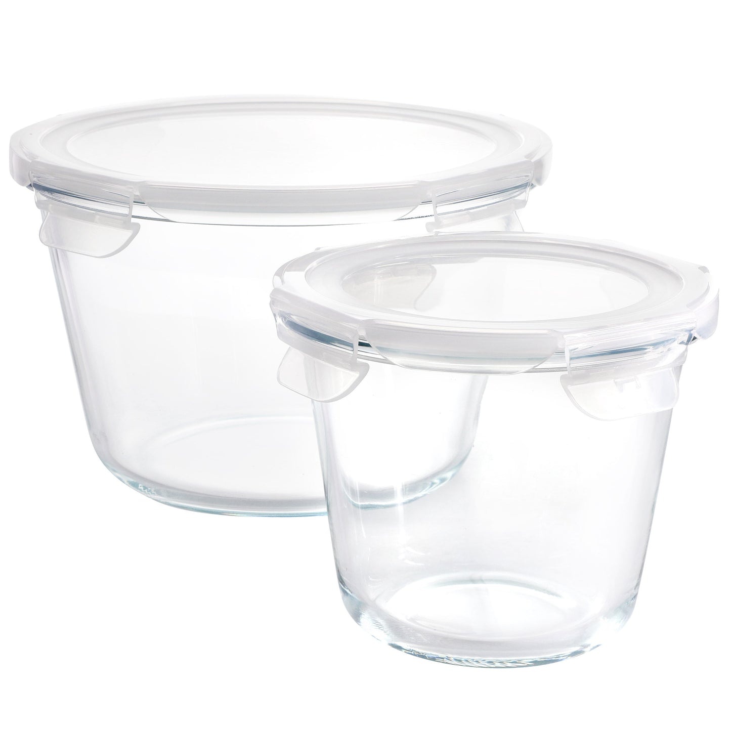 Gibson Home House Specials 4 Piece Borosilicate Glass Round Storage Container Set with Snap Lids LuxuryLifeWay Online Store