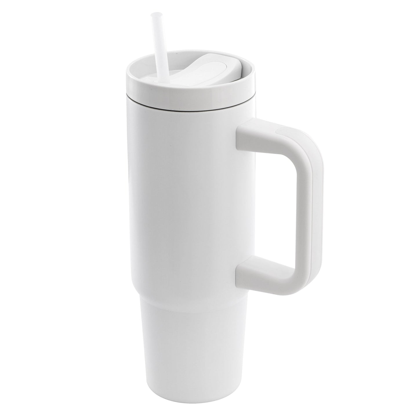 Gibson Home 29oz Marina Stainless Steel Thermal Tumbler with Side Handle and Straw in White LuxuryLifeWay Online Store