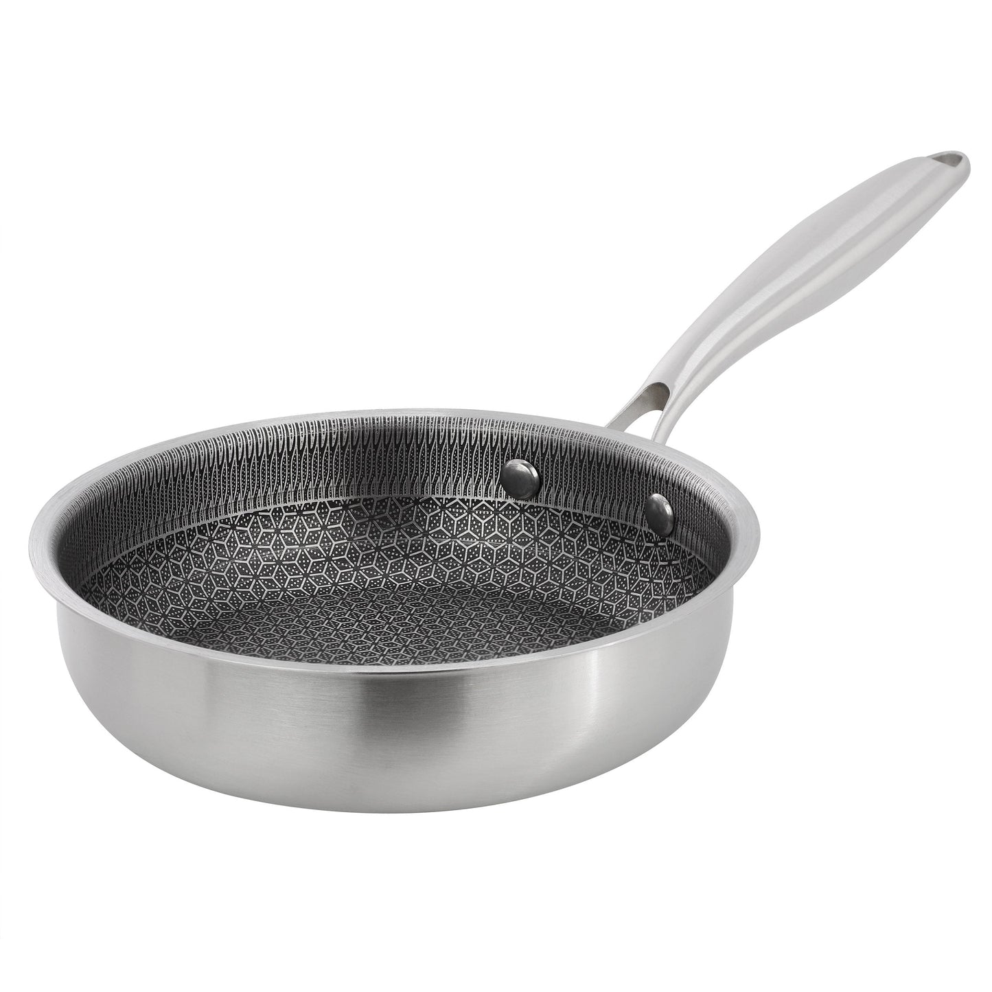 Gibson Home Elsenborn 8in Hybrid Nonstick Stainless Steel Frying Pan in Silver LuxuryLifeWay Online Store