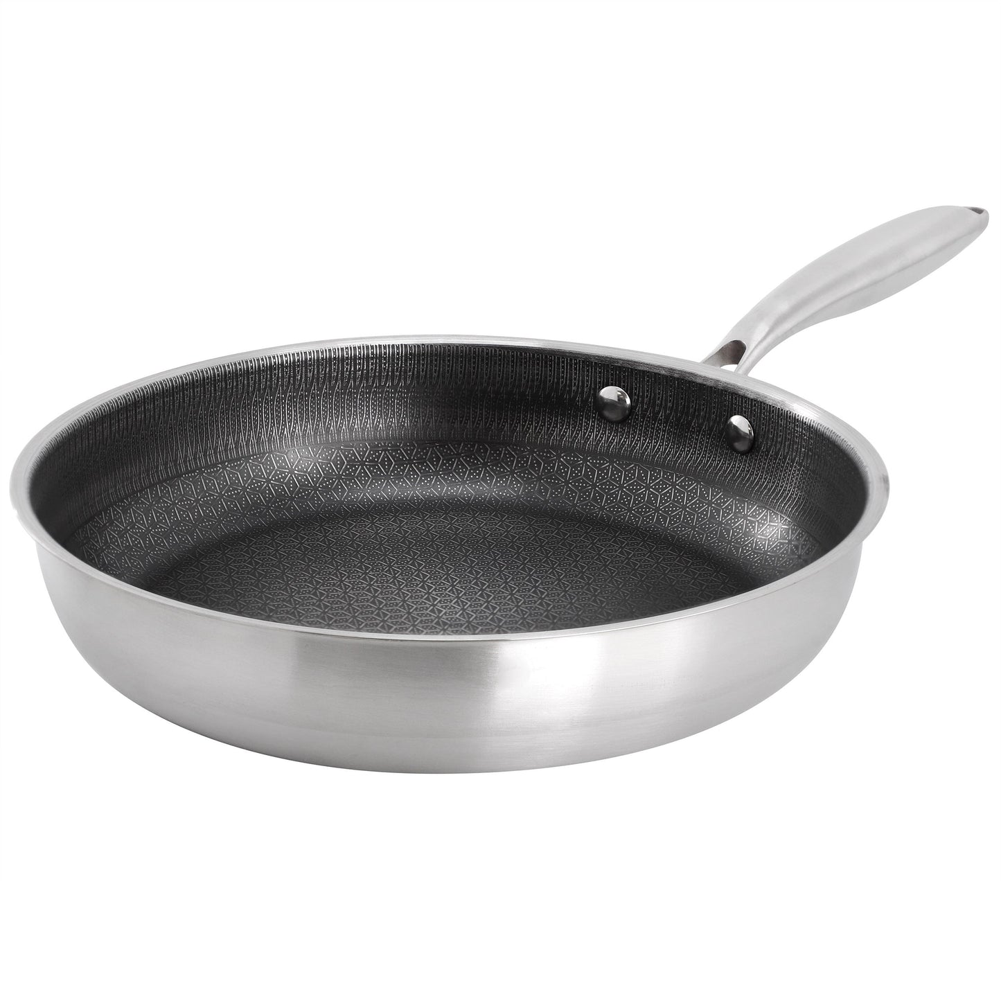 Gibson Home Elsenborn 11in Embossed Interior Stainless Steel Frying Pan LuxuryLifeWay Online Store
