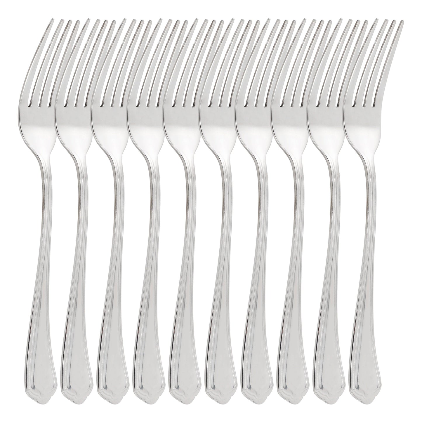 Gibson Home Hillside Daisies 10 Piece Stainless Steel Dinner Fork Set LuxuryLifeWay Online Store