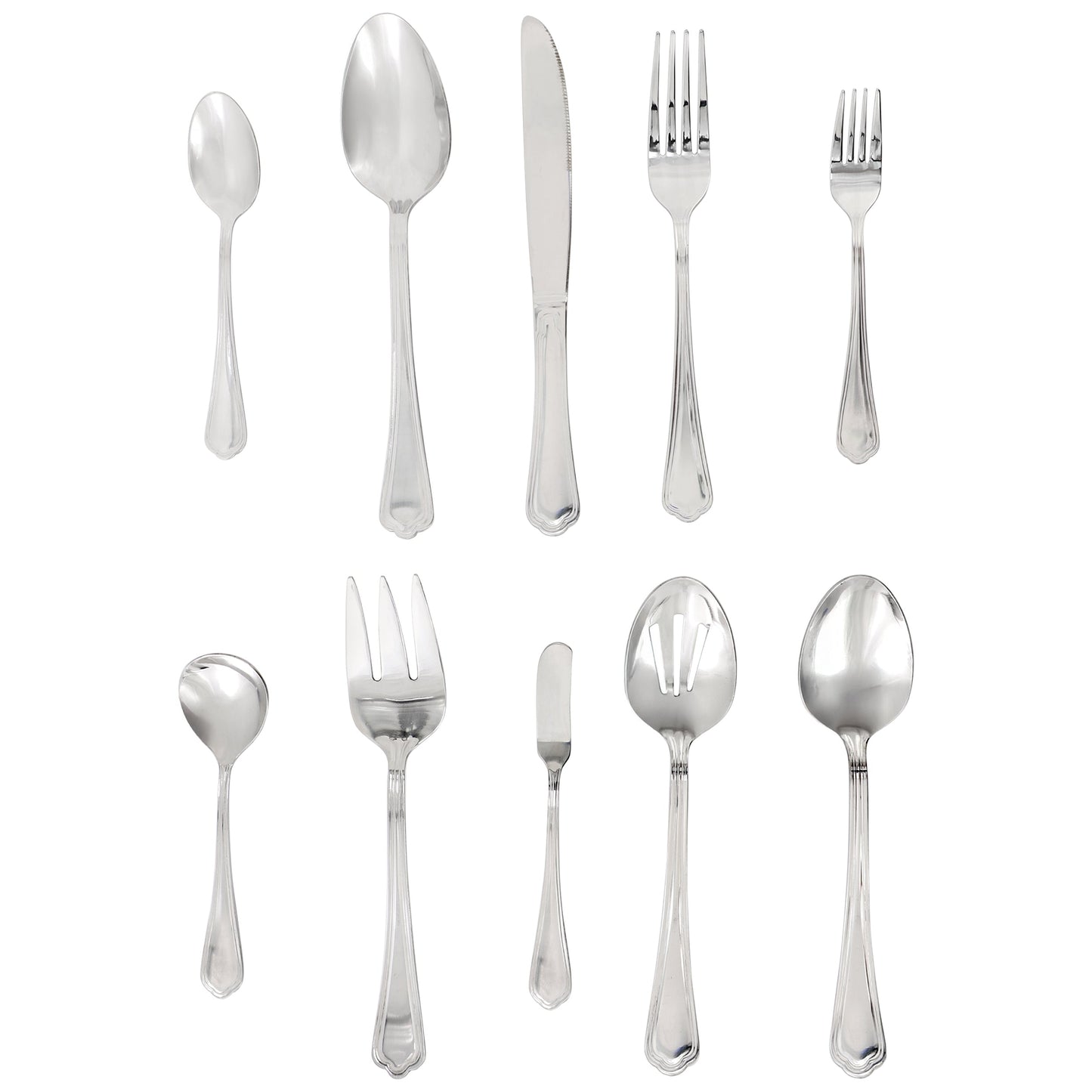 Gibson Home Aberdeen Court 45 Piece Stainless Steel Flatware and Serving Set LuxuryLifeWay Online Store