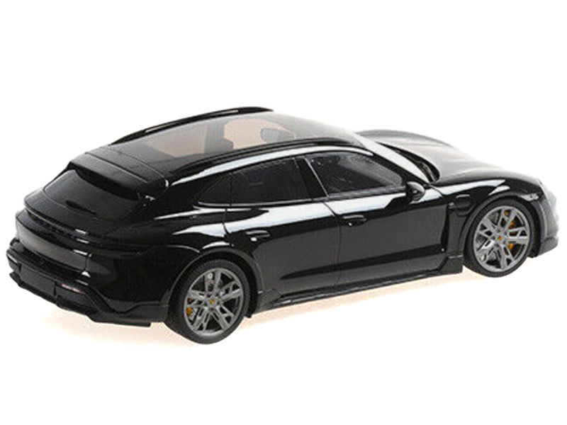 2021 Porsche Taycan CUV Turbo S Black Limited Edition to 480 pieces Worldwide 1/18 Diecast Model Car by Minichamps LuxuryLifeWay Online Store