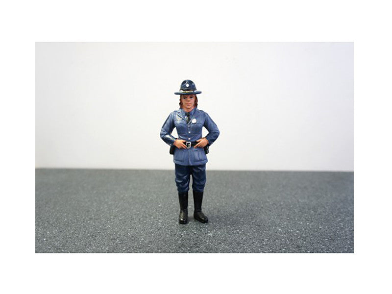 State Trooper Sharon Figure For 1:18 Diecast Model Cars by American Diorama LuxuryLifeWay Online Store