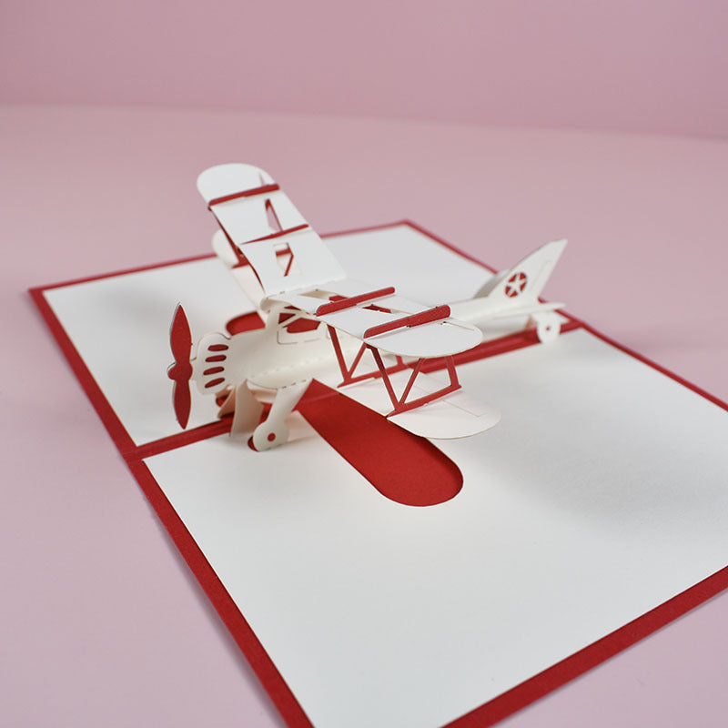 Children's Handmade Aircraft Creative Three-dimensional Greeting Cards CJD