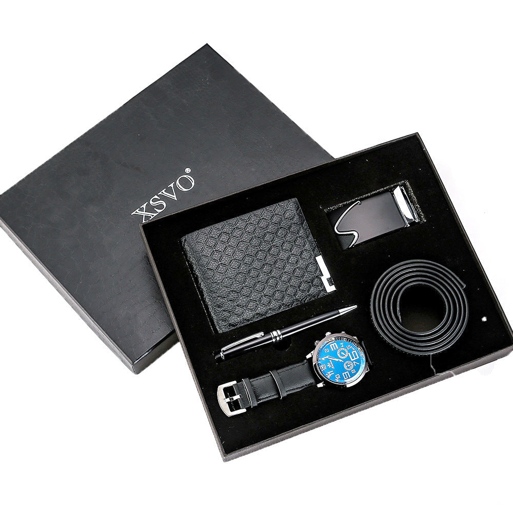 Boutique Gift Set Belt Wallet Quartz Watch Pen LuxuryLifeWay Online Store