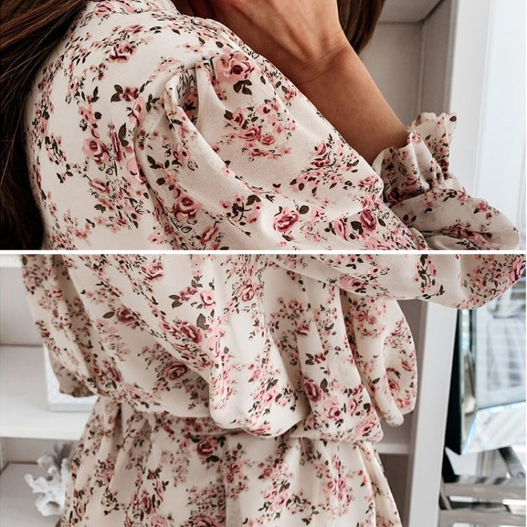 Floral Print Dress For Women Casual Long Sleeve Dress Party NorixaFashion.com