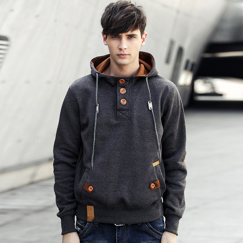 Casual Loose Hooded Student Men's Jacket