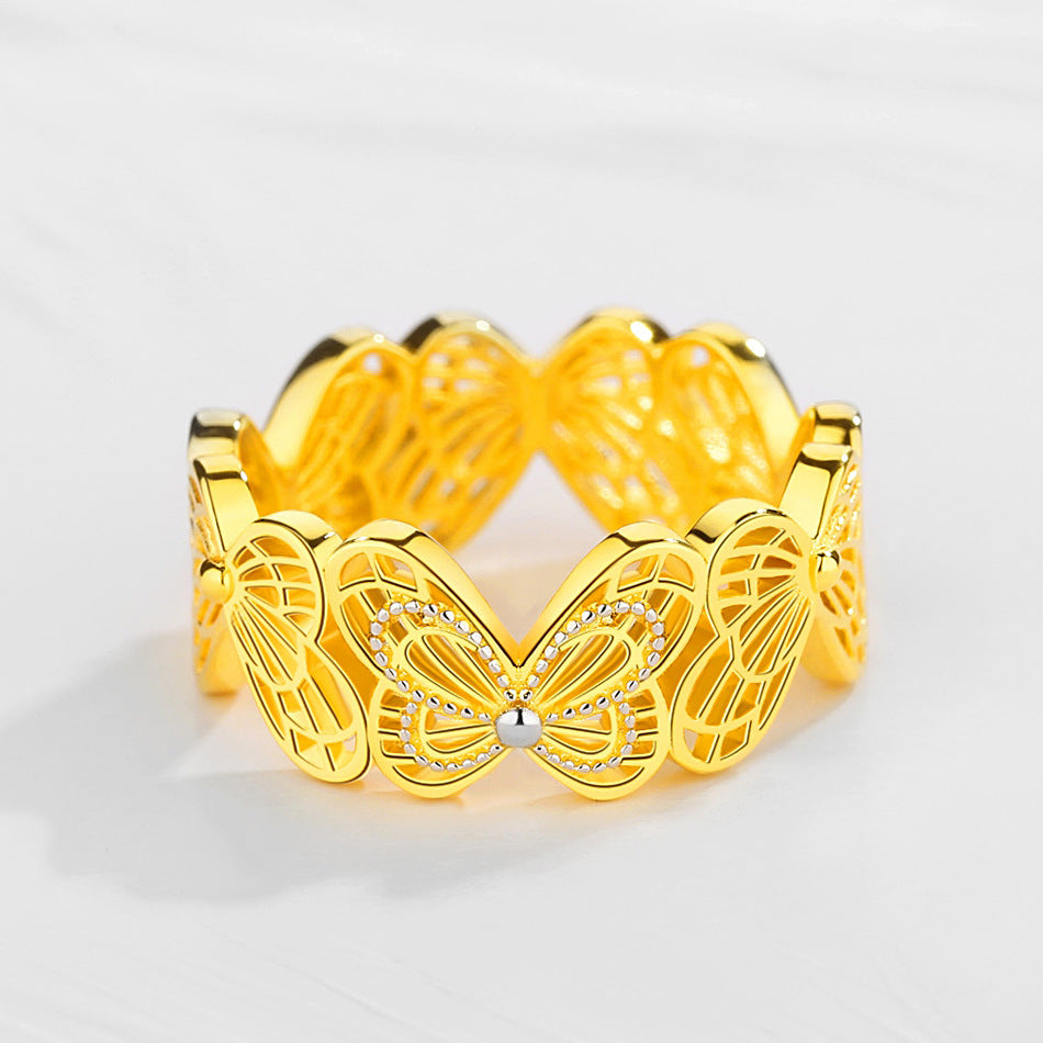 S925 Sterling Silver Butterfly Ring LadyShow.Store