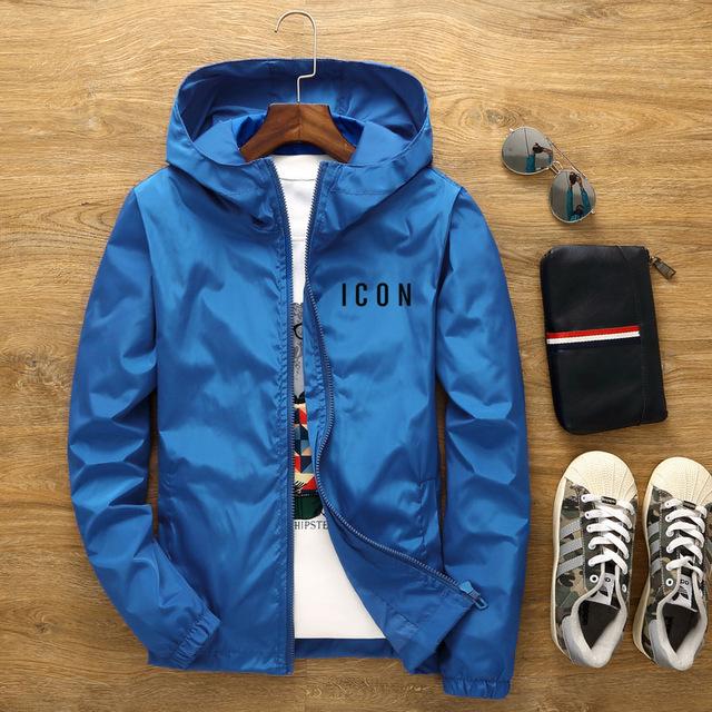 New Men's Casual Hooded Bomber Jacket Spring And Autumn