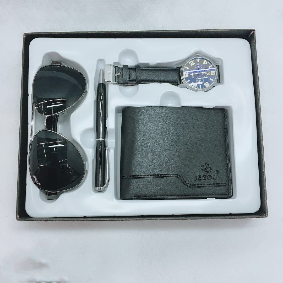Business Gift Set Fashion Glasses Quartz Watch Multi-Card Wallet Father's Day Business Gift Box LuxuryLifeWay Online Store
