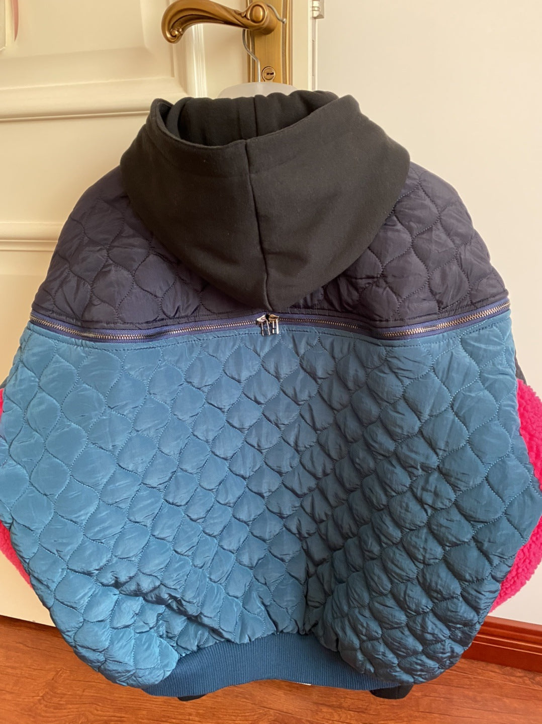 Stitching Color Matching Thickening Plus Cotton Stand Collar Zipper Loose Best YouTube Store
