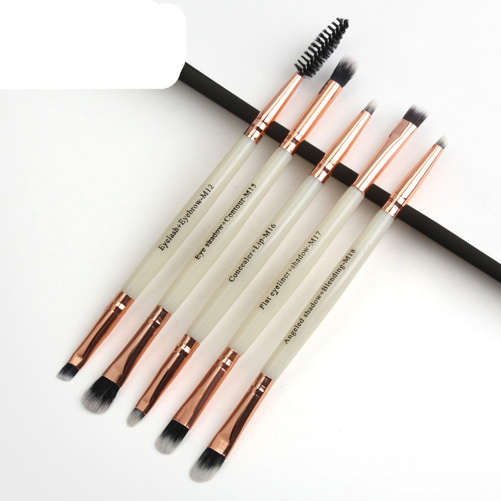 Factory Wholesale Maange 5 Double-Head Eye Brushes, Eyelash Brush, Makeup Brush Set CJD2
