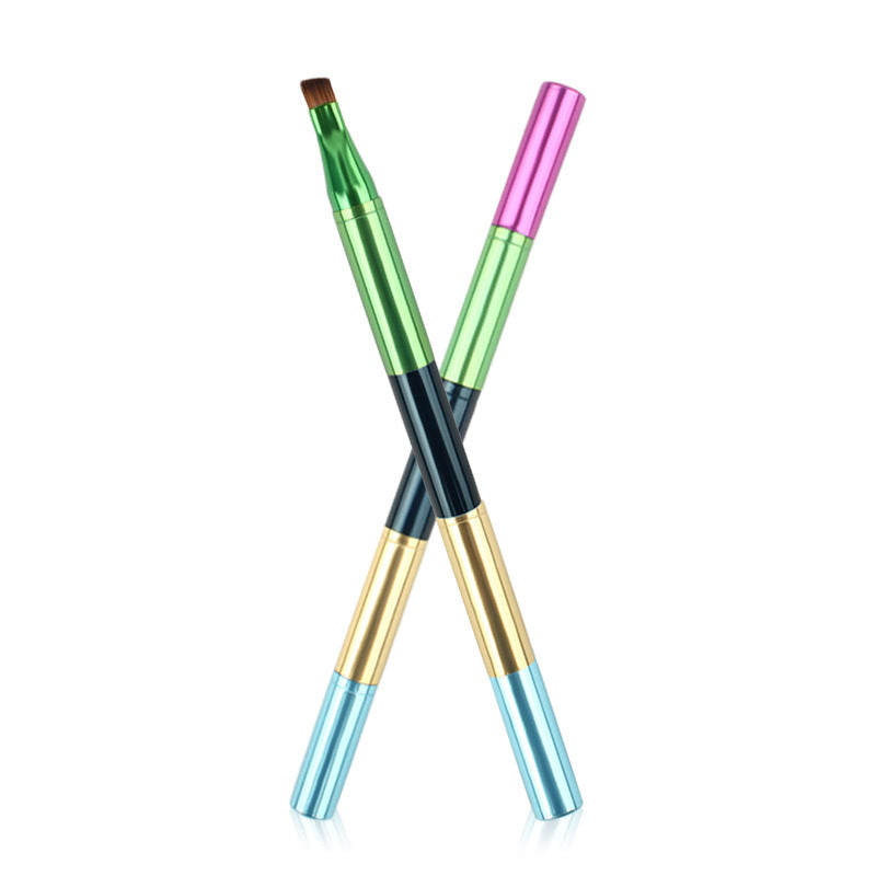 Colorful 4 Sections Portable Makeup Brush 1 Brush 4 Use CJD2