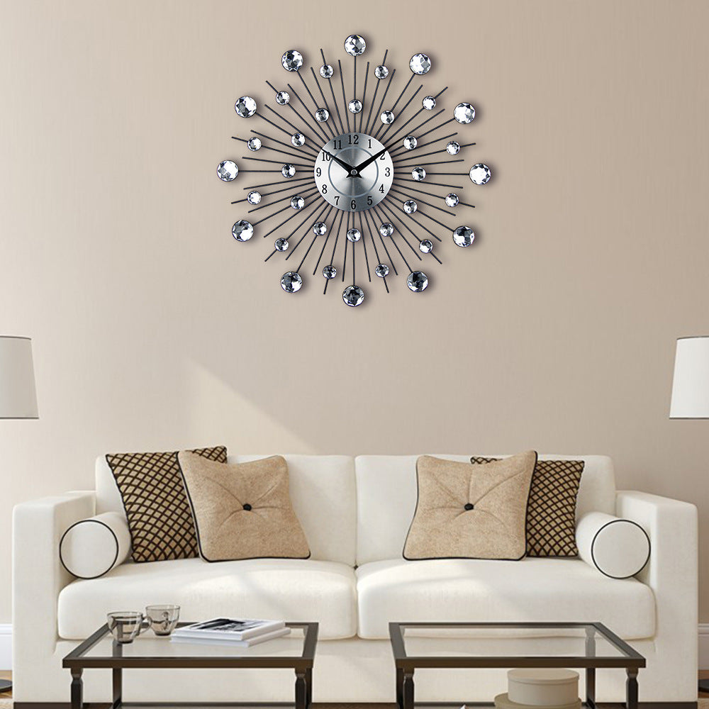 Mute Wall Clock Creative Living Room Decoration Big Clock Simple Round Wall Clock Art Electronic Clock Wall Watch PearlNestDecor.com