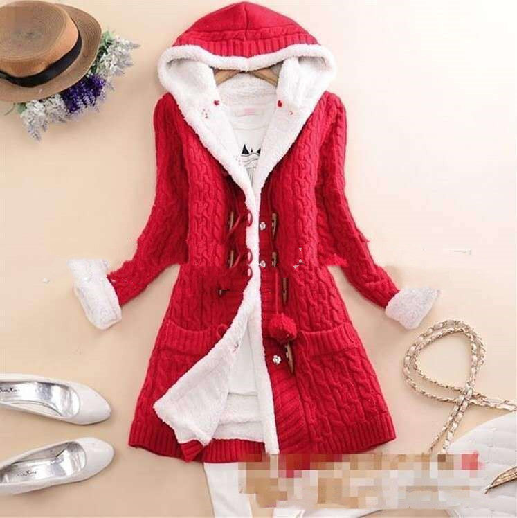 Women's Clothing With Warm Plush Cardigan Horn Button Best YouTube Store