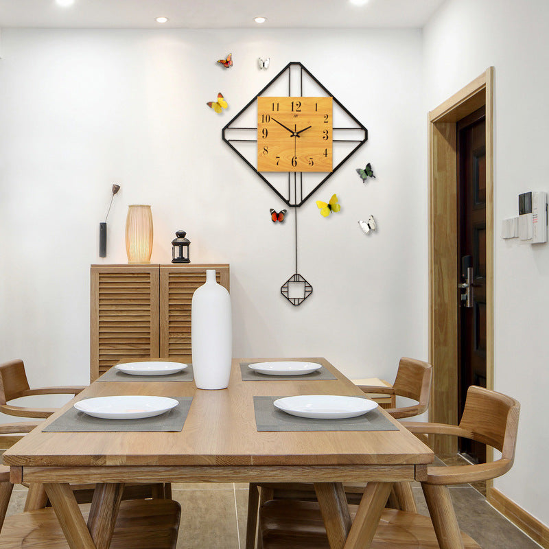 Creative Clock Modern Minimalist Atmosphere Clock Design Sense Wall Clock PearlNestDecor.com
