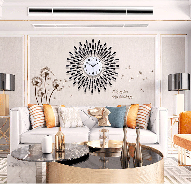 Creative Craft Clock Watch Wrought Iron Wall Clock Decoration PearlNestDecor.com
