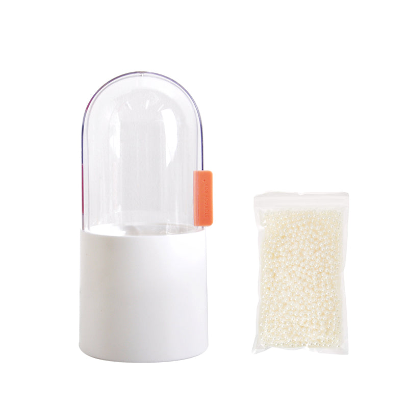 Makeup Brush Storage Box Dustproof Type With Lid Filled With Pearls CJD2