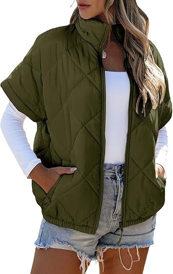 Casual Pocket Zipper Diamond Lattice Warm Jacket LadyShow.Store