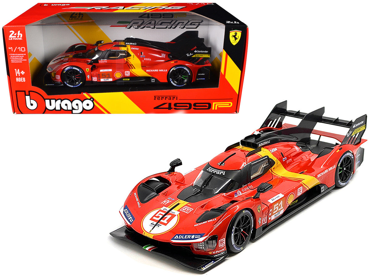 Ferrari 499P #51 James Calado - Antonio Giovinazzi - Alessandro Pier Guidi "Ferrari AF Corse" Winner "24 Hours of Le Mans" (2023) "Racing" Series 1/18 Diecast Model Car by Bburago LuxuryLifeWay Online Store