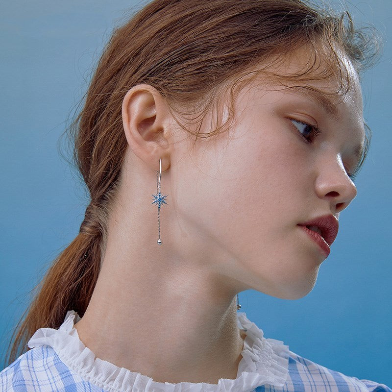 Star fringed earring girl