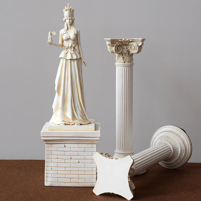 Greek Athena Goddess Sculpture Resin Decorations PearlNestDecor.com