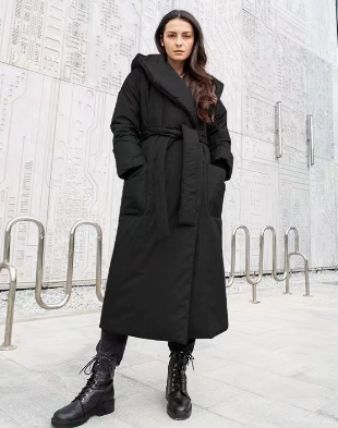 Hooded Long Cotton Padded Jacket for Women Pi-Mart