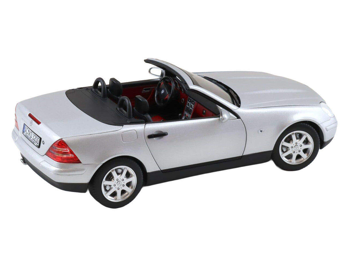 1996 Mercedes-Benz SLK Convertible Brilliant Silver Metallic 1/18 Diecast Model Car by Norev LuxuryLifeWay Online Store