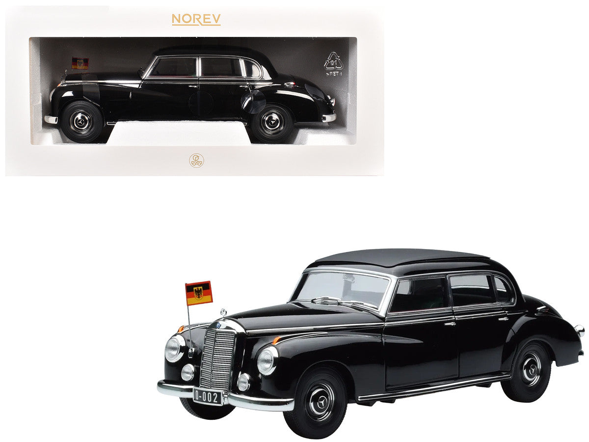 1955 Mercedes-Benz 300 Black "German Chancellor Konrad Adenauer" 1/18 Diecast Model Car by Norev LuxuryLifeWay Online Store