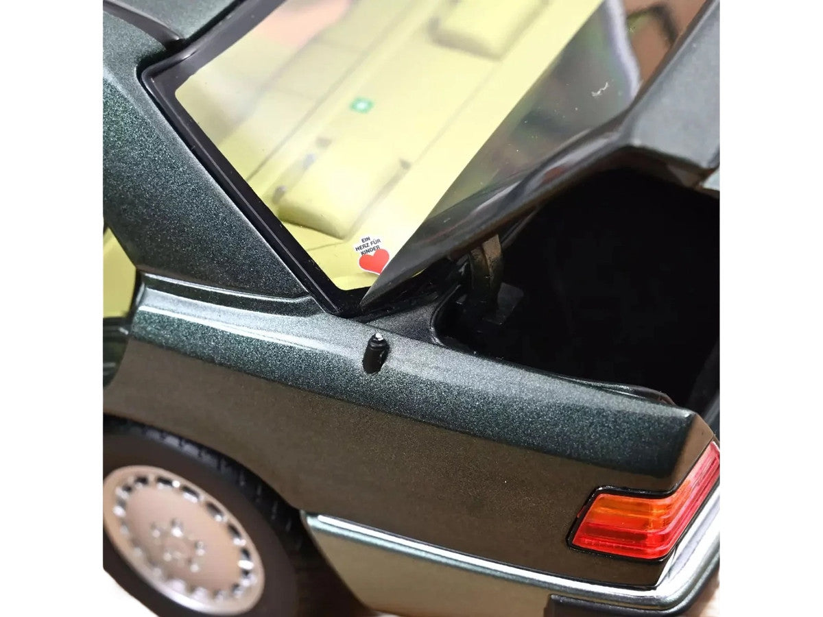 1990 Mercedes-Benz 230 E Night Green Metallic with Green Interior 1/18 Diecast Model Car by Norev LuxuryLifeWay Online Store