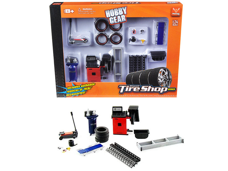 Repair Tire Shop Accessories Tool Set for 1/24 Scale Models by Phoenix Toys LuxuryLifeWay Online Store