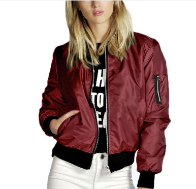 Solid color short style vertical collar leisure zipper jacket jacket jacket jacket jacket CJD