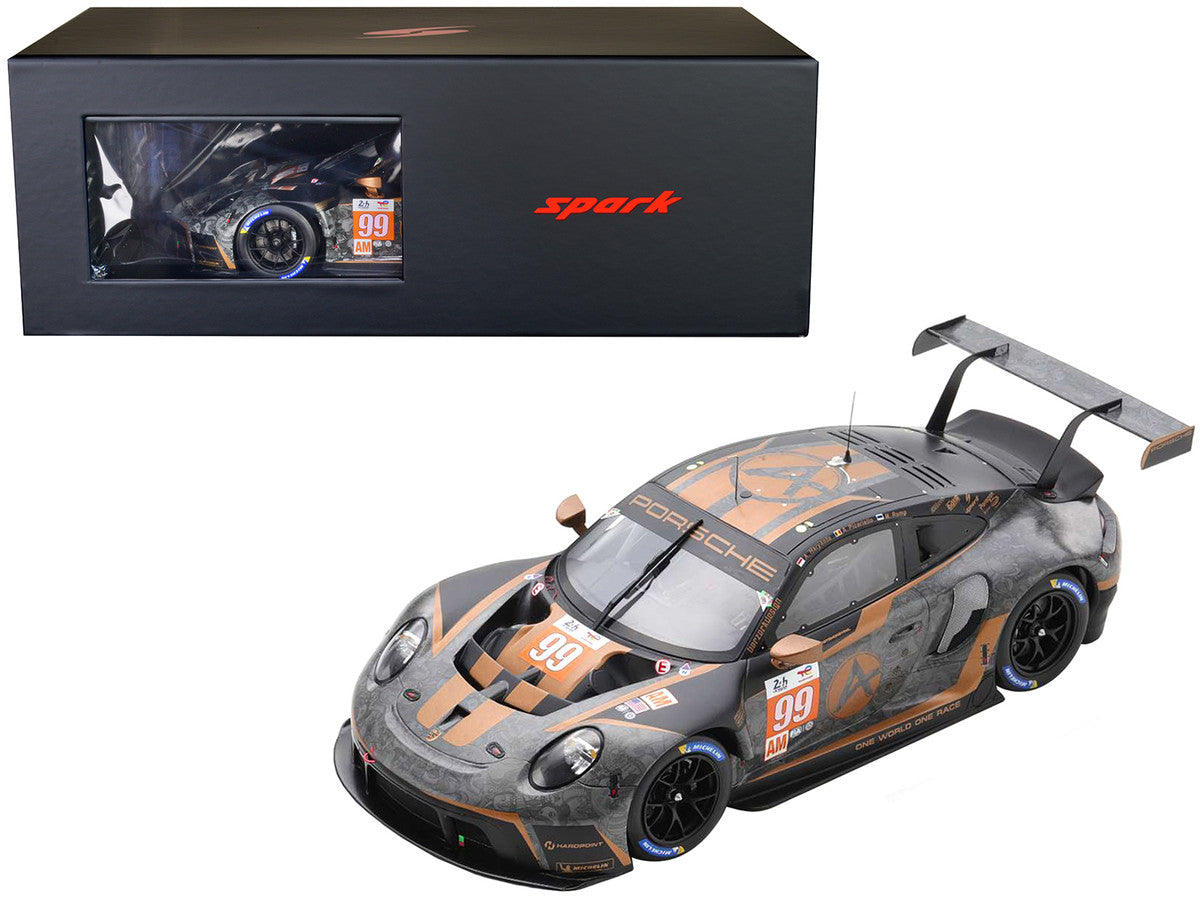 Porsche 911 RSR-19 #99 Andrew Haryanto - Alessio Picariello - Martin Rump "Hardpoint Motorsport" GTE Am "24 Hours of Le Mans" (2022) with Acrylic Display Case 1/18 Model Car by Spark LuxuryLifeWay Online Store