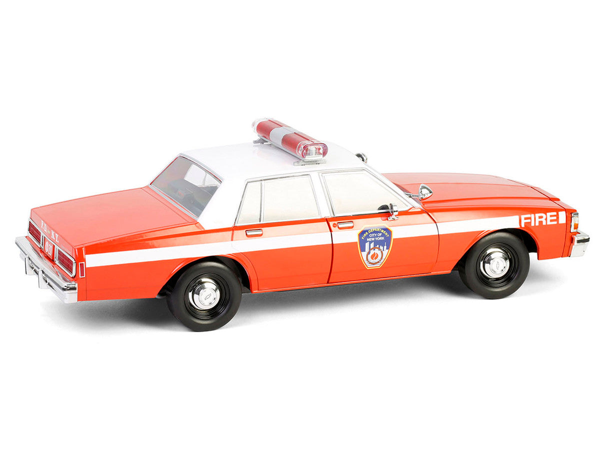1987 Chevrolet Caprice 9C1 "FDNY (The Official Fire Department City of New York)" Red with White Top and Stripes "Artisan Collection" 1/18 Diecast Model Car by Greenlight LuxuryLifeWay Online Store