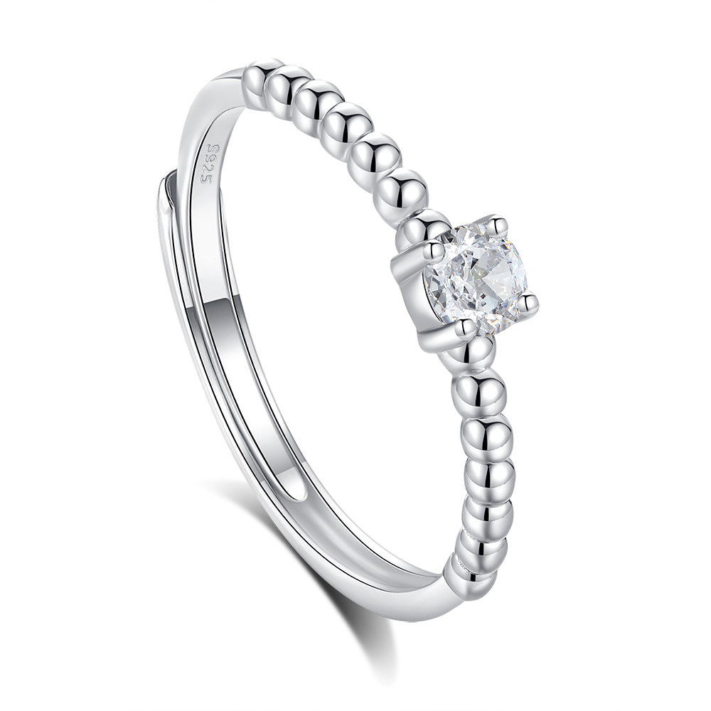 S925 Silver Adjustable Ring For Couples LadyShow.Store