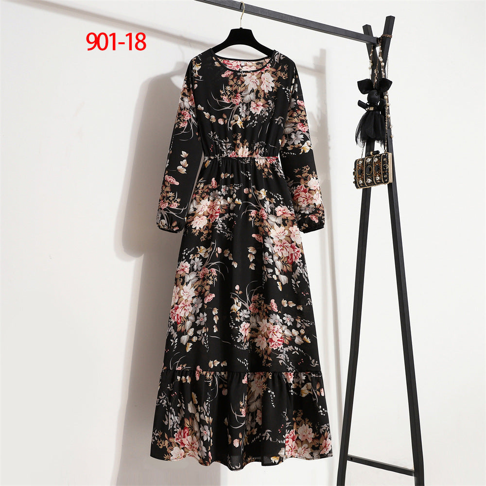 Women's Figure-flattering Floral A-line Skirt LadyShow.Store