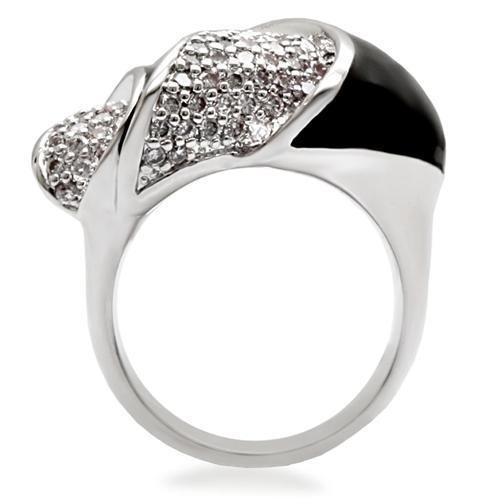 1W105 - Rhodium Brass Ring with AAA Grade CZ in Clear LuxuryLifeWay Online Store