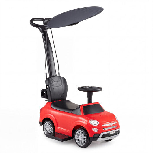 3-in-1 Toddler Ride on Push Car with Canopy Foot-to-Floor Kids Ride on Stroller Gift-Red LuxuryLifeWay Online Store