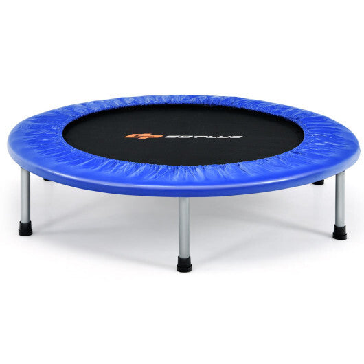 40" Foldable Fitness Trampoline with Safety Pad for Adults and Kids-Blue LuxuryLifeWay Online Store